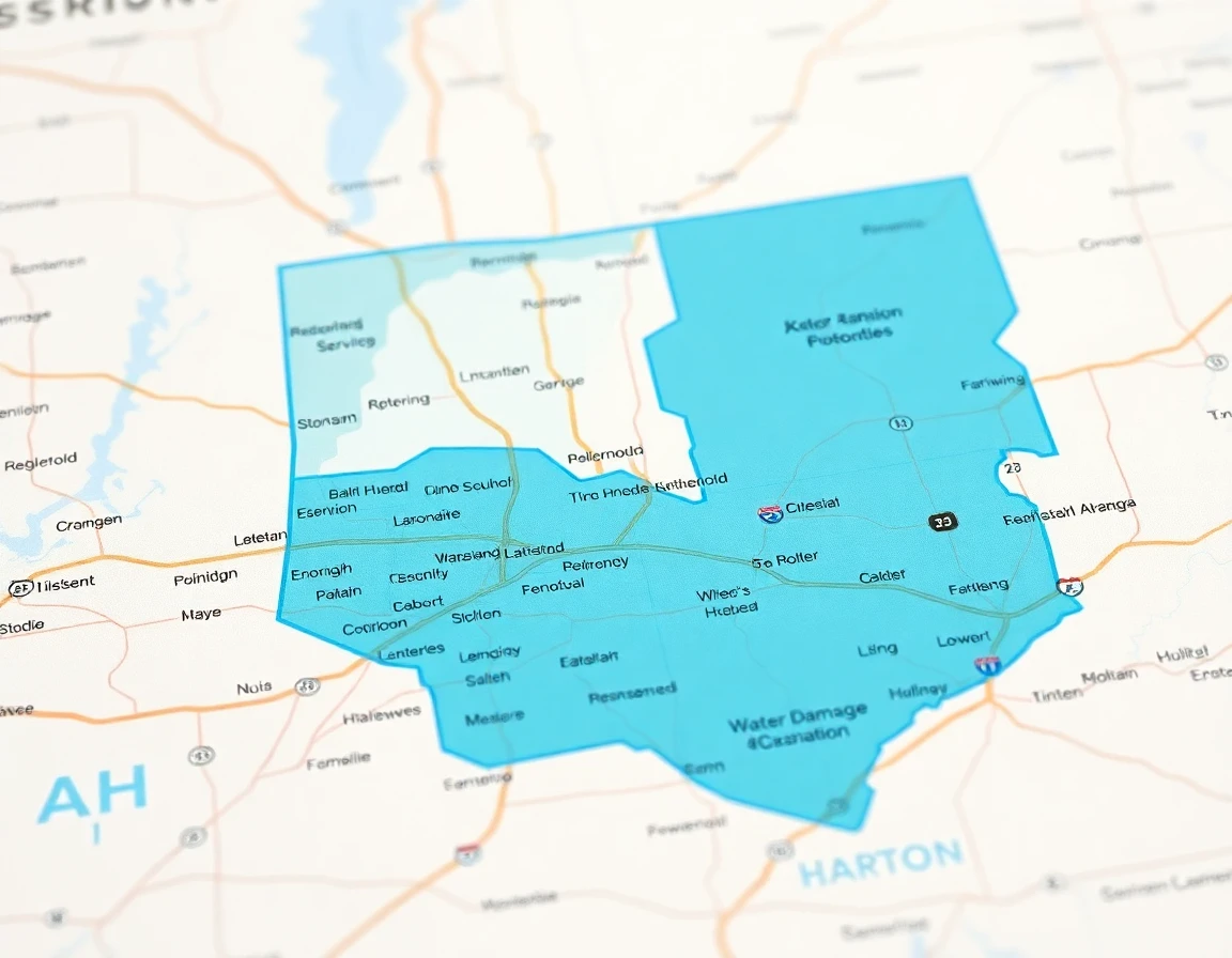 Water Damage Service Areas Map